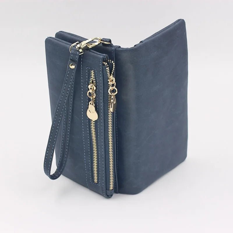 Fashion Zipper Purse Women's Wallets /Clutch Wallet Soft PU Leather Bag - silverfoxgoods